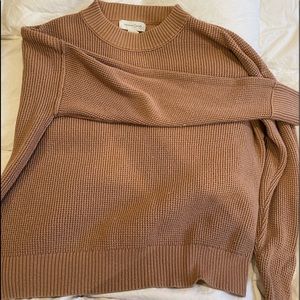 TREASURE & BOND TAN LONG SLEEVE Beige Waffle High Neck Sweater *2 for $10* deal